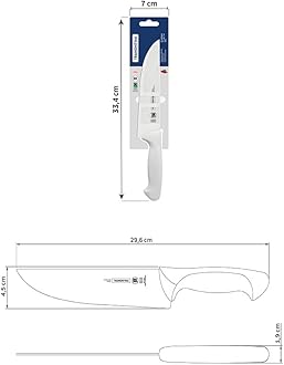 Tramontina Premium 7 Inches Meat Knife with Stainless Steel Blade and White Polypropylene Handle