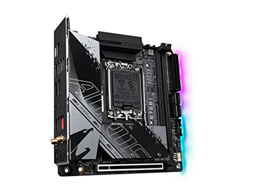 Image of GIGABYTE B760I AORUS PRO DDR4 Intel LGA 1700 B760 Mini-ITX Motherboard, Supports Intel Core 14th /13th /12th Gen, DDR4, 8+1+1 Power Phase, 2X M.2, PCIe 4.0, USB-C, WIFI6, 2.5GbE LAN, Q-Flash Plus