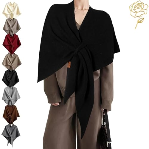 Women's Solid Color Shawl for All Seasons, Pashmina Shawl Wraps Cashmere Feel Blanket Scarves For Daily Wear