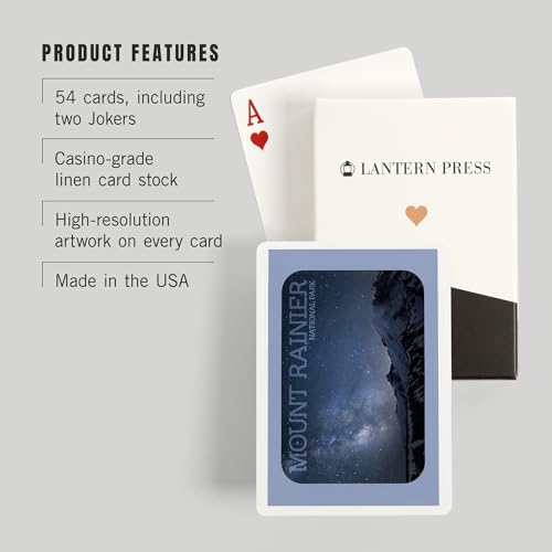 Naipes Póker Lantern Press Mount Rainier, 52 cartas miniatura 3