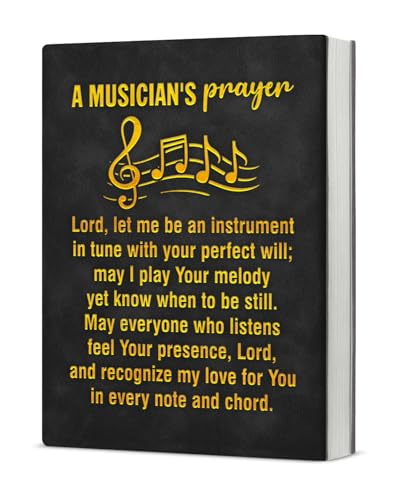 KSFFWQIN Musical Notebook Journal Graduation Gifts for Musical Students, Musician's Prayer Journal Gifts for Musicians Music Lovers Bandsmen Composers