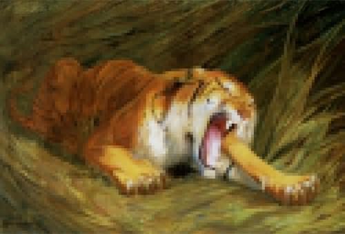 Toile Tigre de Gustave Surand pour sublimer la décoration de votre salon