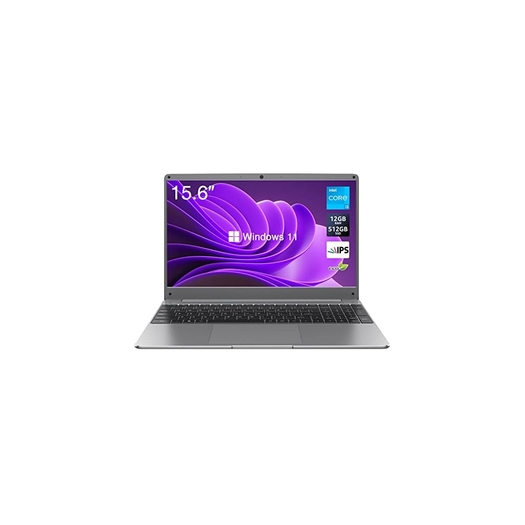ECOHERO-Windows-11-Laptop-156-inches-FHD1920-x-1080-IPS-Display-Intel-Core-i3-5005U-12GB-RAM-and-512GB-SSD-Laptop-Computer-24G5G-WiFi-BT50-and-RJ45-Full-Functional-Type-C-Space-Gray