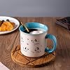 AmorArc 22 Oz Large Ceramic Coffee Mugs Set Of 2 - Oversized Mugs With Big Handle, Microwave Safe (Black) - View #3