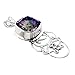 JewelryOnClick Mystic Quartz Medaillons für Mädchen 925 Sterling Silber Lünette Stil Kissen Handgefertigte Halsketten