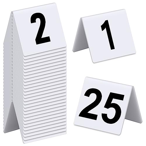 Numéros de table en acrylique double face haut de gamme pour tentes et réceptions