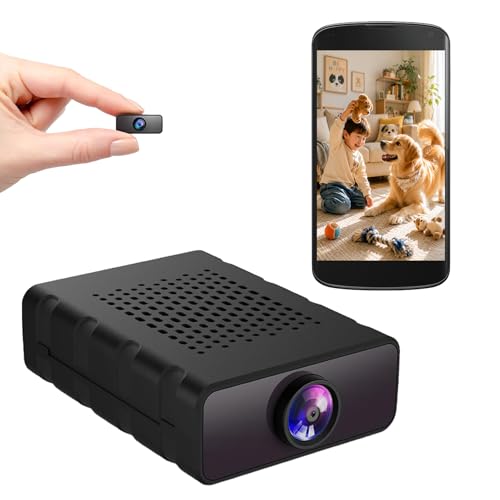 FCZMO Hidden Camera, 1080P HD WiFi Mini Spy Camera with Motion Detection, Night Vision, Instant Alerts, Multi-User Sharing, Supports 128GB Micro SD Card for Pet Monitoring & Home Security