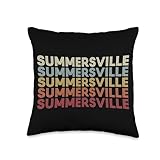Summersville West Virginia Summersville WV Retro Vintage Throw Pillow