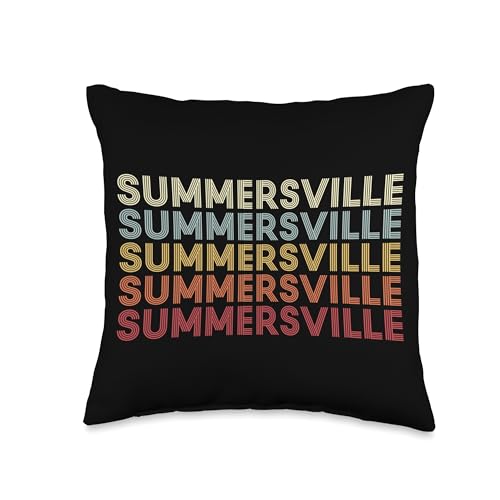 Summersville West Virginia Summersville WV Retro Vintage Throw Pillow