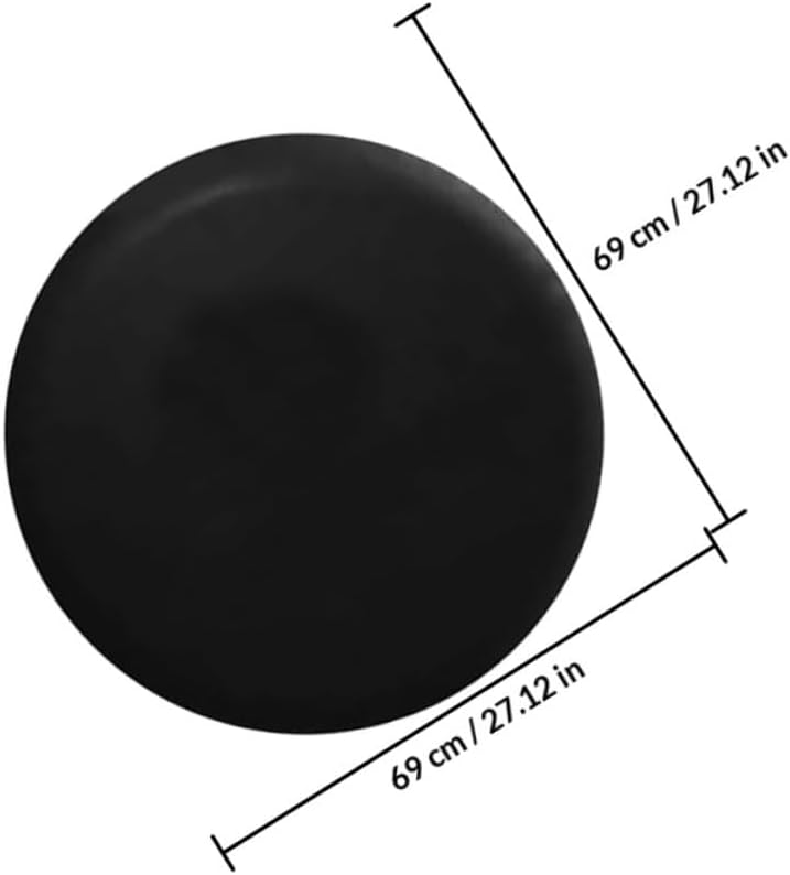 Ciieeo 2pcs 15-inch PVC Spare Tire Covers Black Rv Trailer Wheel Covers Camper Accessories Waterproof Dustproof