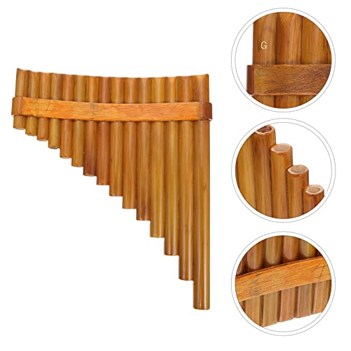 Pan Flauta G Tecla Instrumento: Mão Direita 15 Tubos Chinês Tradicional Instrumento Musical Pan Tubu