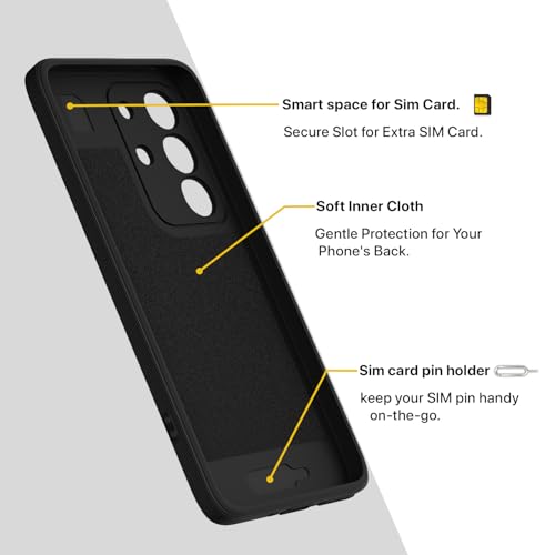 Image of Pikkme Back Cover for Vivo T4x 5G / iQoo Z10x 5G / Vivo Y31 Pro 5G Soft Matte Silicone Mag-Safe Design (Mag-Safe Not Support) Camera Protection | Slim Fit Bumper Cover (Black)
