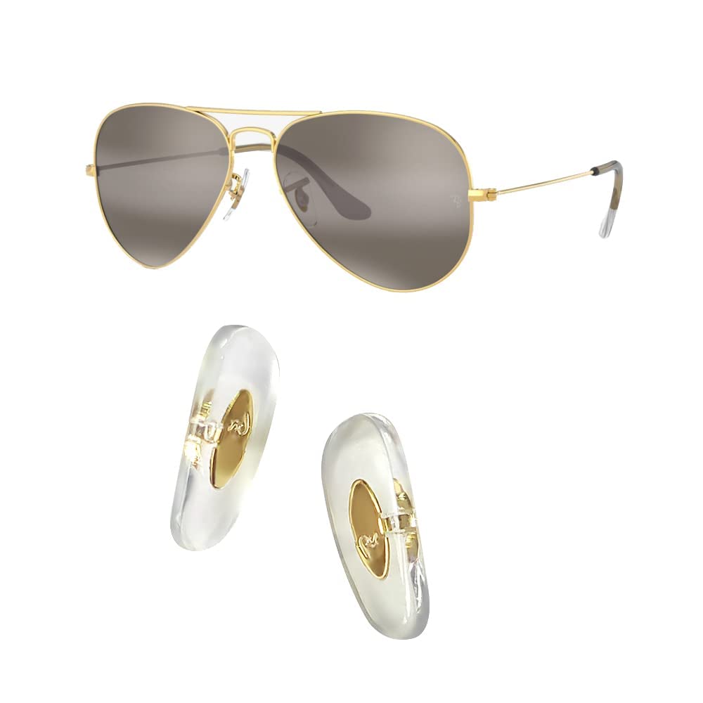 HEYDEFO 交換用テンプルチップ ノーズパッド Ray-Ban Aviator RB3025 3026 サングラス修理キット (ホワイト) ボーナスサングラスバッグ