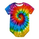 rrhss Newborn Baby Tie Dye Clothes Infant One Piece Bodysuit Romper Baby Girls Boys Outfits