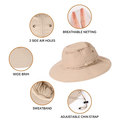 Image of Mosquito Head Net Hat - Bug Cap UPF 50+ Sun Protection with Hidden Netting for Beekeeping Hiking Women