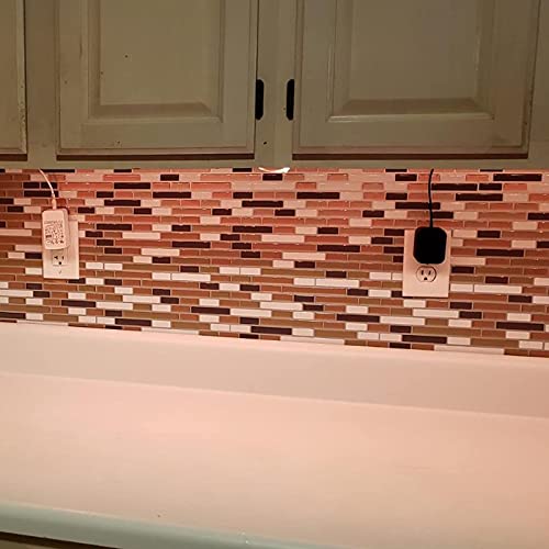 Art3D 10-Piece Peel-N-Stick Backsplash Tile Sticker Vinyl Wall Covering, 12" X 12" Champagne Gold #TOP1