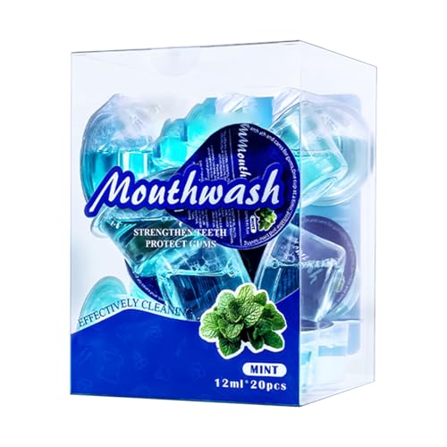 Enjuague bucal de tamaño de viaje, enjuague bucal portátil M-i-ni Min-t, práctico paquete de higiene bucal, fácil de usar, ingredientes seguros, frescura duradera, uso versátil, 10 x 10 x 15 cm, para