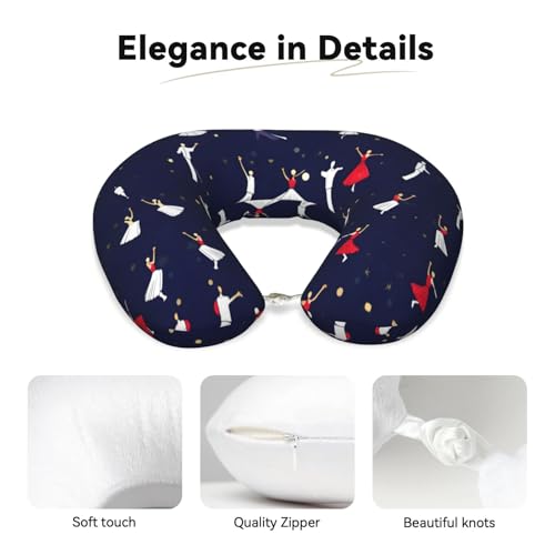 Almohada de cuello con espuma viscoelástica patrón baile miniatura 4