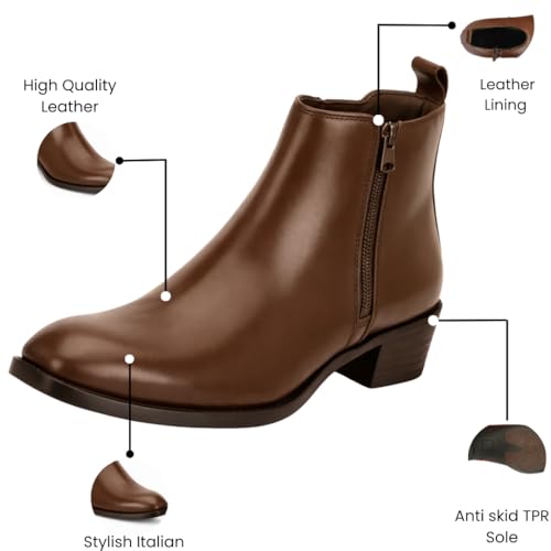 Image of Men's Chelsea Boots with Zipper closure | Croc Textured Leather | Cuban Heel | Italian Design | TPR Sole | Cushioned Insole