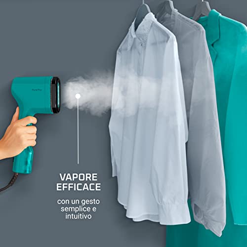 Rowenta DR2024 Pure Pop, Ferro da Stiro Verticale Portatile a Vapore, Utile per Stirare e Igienizzare i Tuoi Capi, con Sistema Reversibile, Riscaldamento Rapido, Potenza 1300W, Colore Verde 1 - 2