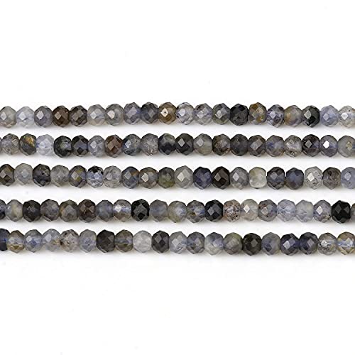 Song Xi 110Pcs Faceted Cordierite Stone Beads 4X3Mm Briolette Stone Beads Loose Natural Stone Beads For Jewelry Making #TOP3