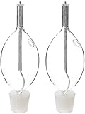 Bright Lights Shabbat Clear Glass Paraffin Oil Lamps - Set of 2