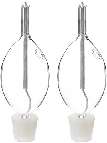 Bright Lights Shabbat Clear Glass Paraffin Oil Lamps - Set of 2