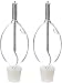 Bright Lights Shabbat Clear Glass Paraffin Oil Lamps - Set of 2