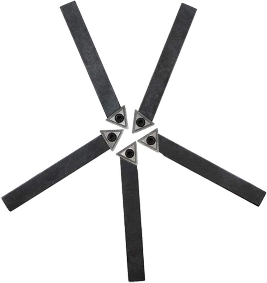 5 PC 1/2'' Indexable Carbide Insert Lathe Turning Tool Bit + 10 Pc Tips Combo