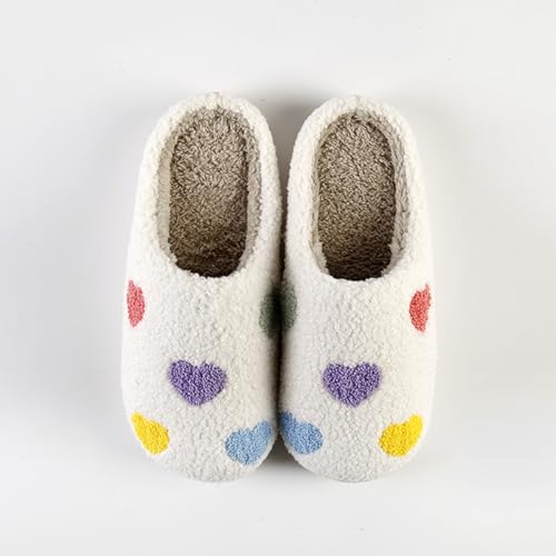 Image of LNERIP Animal Slippers Fruit Slippers Plant Slippers Various Cartoon Patterns Fluffy Soft Memory Foam Retro Indoor Outdoor Home Couple Shoes
