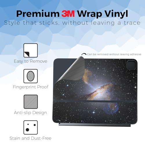Carbon Fiber Phone Skin Compatible with Apple Magic Keyboard for iPad Pro 13" (M5) 2025 - Centaurus - Premium 3M Vinyl Protective Wrap Decal Cover - Easy to Apply | Crafted in The USA by MightySkins by Vision Signs & Graphics - Image 2