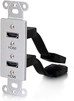 Vista 29 de C2G 03721 Placa de pared Keystone de dos puertos, color blanco