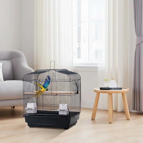 Portable Travel Bird Cage 20.5 Inch, Small Bird Cage for Cockatiels Lovebirds Parakeets Canaries Conure | Cage for Small Birds Inside The House