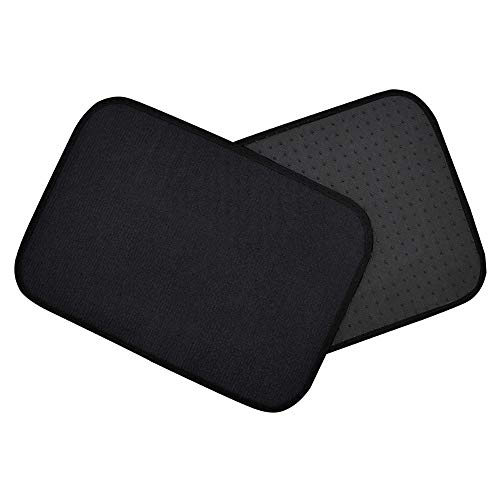 Premium 4Pc Set Of Carpet Car Floor Mats With Vinyl Safety Heel Pad For Car, Truck, Suv, Coupe Sedan, Black (Mt-100-Bk) #TOP7
