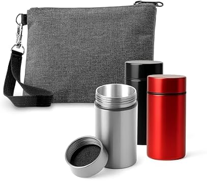 Epulse Small Smell Proof Bag with 3 Smell Proof Aluminum Jar 50ml