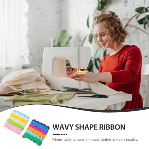 exceart 2 ric rac ribbon roll 8mm rick rack trim braid woven trim ribbon tape for sewing wrapping crafting wedding baby shower party sewing rick rack decoration ric rac 6 yards