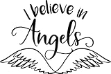 I Believe in Angels Angel Wings Heaven Faith Guardian Wall Decals for Walls Peel and Stick Wall Art