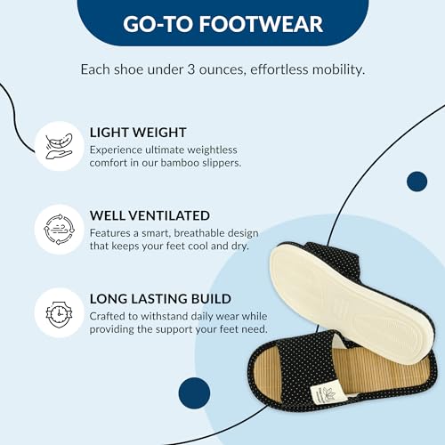 Zenley - Japanese Bamboo House Slippers for Women and Men Indoor - Organic Soft Cotton Fabric for Ultimate Comfort 5