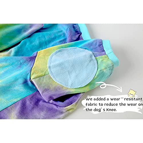Pripre Tie Dye Dog Clothes For Large Dogs Small Medium Breathable Cotton Dog Shirt Dog Pajamas Big Dogs Boy Girl L, Blue Tiedye #TOP2