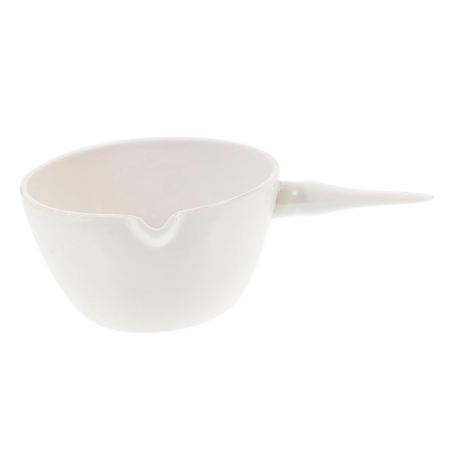 Porcelain Evaporating Bowl with Handle Surface Lab Evaporating Dish for Concentrating and Drying Solids in School and Laboratory Use
