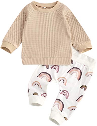 Image of BOEBNOZCV Baby Girl Outfits Set Lace Ruffle Romper Bodysuit Flare Denim Jean Pants 2Pcs Set Newborn Infant Clothing