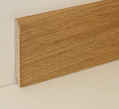 Hobby Legno - Battiscopa Rivestito In Legno Di Rovere Spazzolato Verniciato mm. 82X13X2400 (Prezzo Per ml. 4, 80)