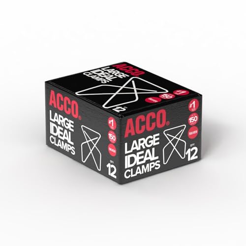 ACCO No.1 Ideal Butterfly Paper Clamps, Steel Wire, Large 2-3/8-Inch Size, Box of 12 Clamps (5050572610) image 7