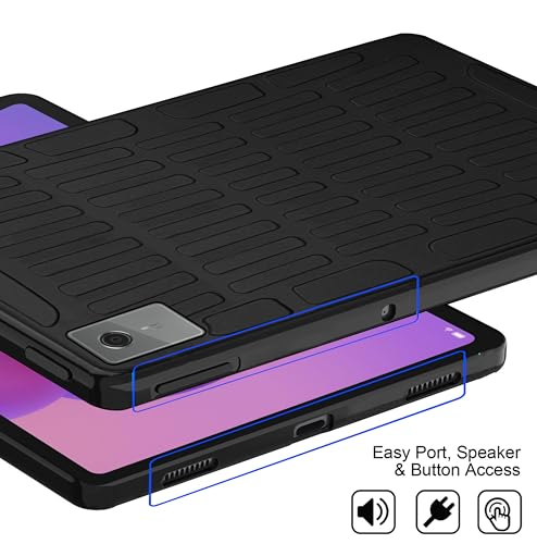 Image of TGK Rugged Back Cover for Lenovo Idea Tab Plus 12.1 inch Tablet Case TB361FU TB361ZU (Black)