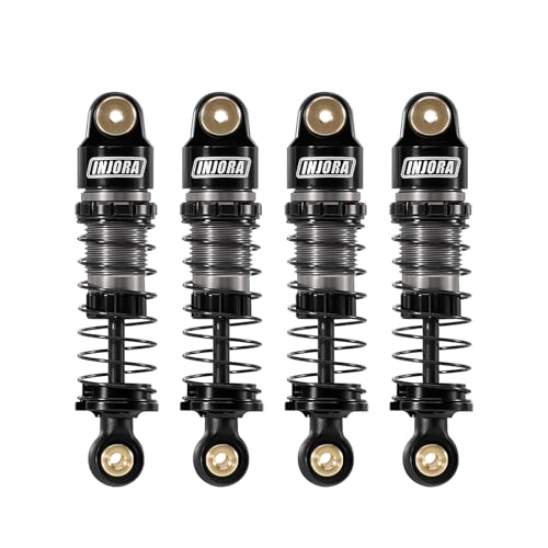 INJORA 36mm Aluminum & Nylon Big Bore Oil Shock Absorber for 1/24 SCX24 FCX24M Upgrade