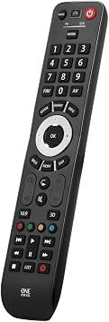 One For All Evolve 2 Universal Remote Control - Operates 2 devices Cable, DTT, IPTV, Sat, TNT, TV - Works with all brands - Black -URC7125