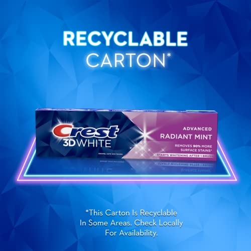 Image of Crest 3D White Radiant Mint, Teeth Whitening Toothpaste, 2.7 oz