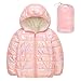 Kids4ever Ragazze Giacca Invernale Cappotto Imbottito con Cappuccio Rosa Brillante Cappotti Impermeabili con Tasche per Bambini 6-7 Anni