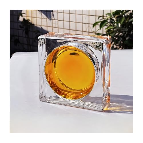 ZNQNDSR Brique de Verre Les Blocs De Verre Colorés Transparents Protègent L'intimité des Briques De Cristal Latérales, des Carreaux De Verre Carrés pour La Décoration des Hôtels À Domicile(Yellow)