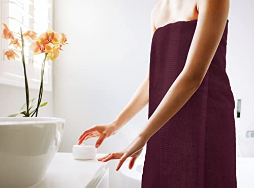 Utopia Towels Bundle Of 10 Bath Sheets & Viscose Towel Set - 2 Pack 600 Gsm Jumbo Bath Sheets - Set Of 8 Bath Linen Viscose Towels - Highly Absorbent Luxury Towels (Burgundy) #TOP6